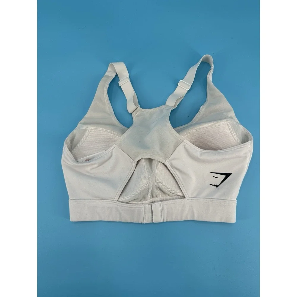 X2‎ Gymshark Women's Open Back Sports Bra White/Black Size Small